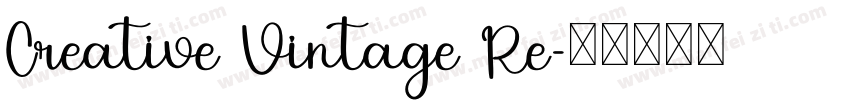Creative Vintage Re字体转换